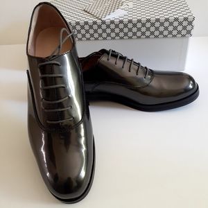 Furla Amy Patent Leather Lace Up Oxfords